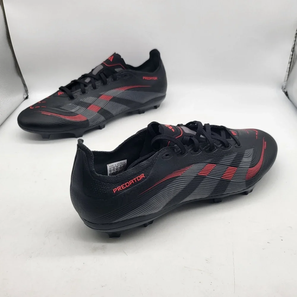 Adidas Predator‎ League FG MG Mens 12 Black Red Soccer Cleats ID1328 NWOB